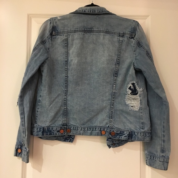 Blank NYC Distressed Jean Jacket | women’s size small - Picture 7 of 11
